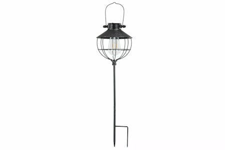 Lampa/Solcell Pinne Svart Ant