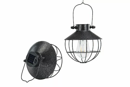 Lampa/Solcell Häng Svart Ant