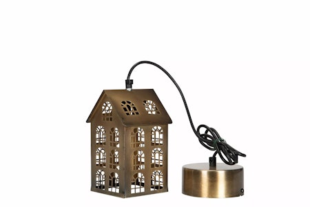 Taklampa Hus Antik Mässing
