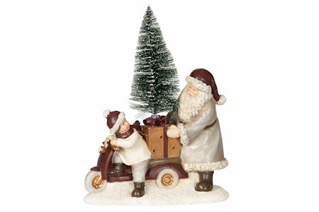 Tomte med Gran Led Poly