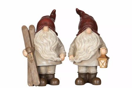 Tomte Skidor/Lykta Mix Poly