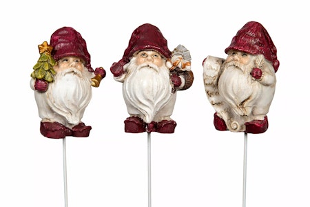 Tomte Stick Knubbig Röd Mix Poly