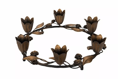 Ljusstake Blomster Mässing