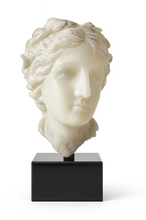 Young Venus bust stone base