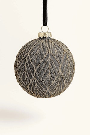 Glass Ball Black 8 cm