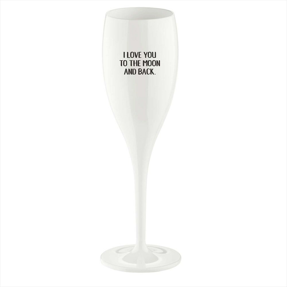 CHEERS Love You To The Moon, Champagneglas med print 6-pack 100ml