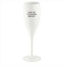 CHEERS Love You To The Moon, Champagneglas med print 6-pack 100ml