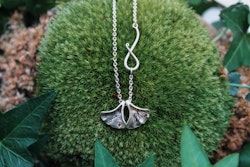 Ginkgo Lovetags Necklace - Silver