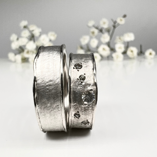 Misty Forest "Cloudy" Ring - 18K Vitguld med Rhodium