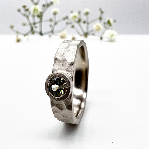 Misty Forest "Valley" Ring - 18K Vitguld med Rhodium