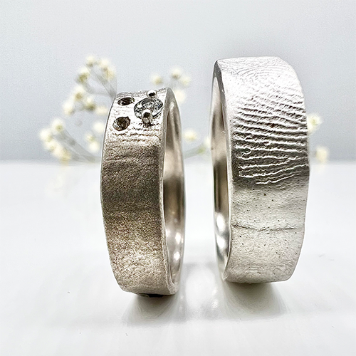 Misty Forest "Print" Ring - Silver