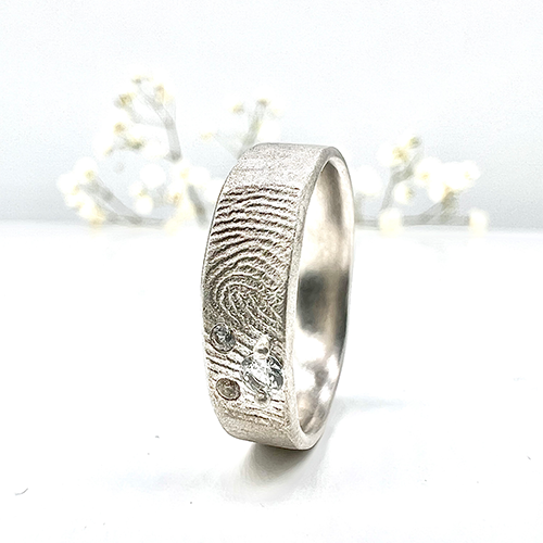 Misty Forest "Print" Ring - Silver