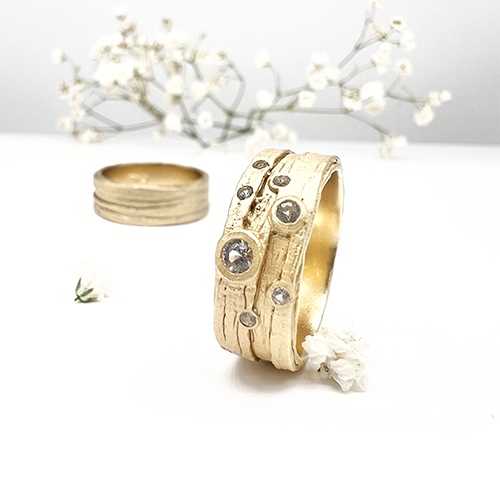 Misty Forest "Lightning" Ring - Förgyllt med 14K Guld