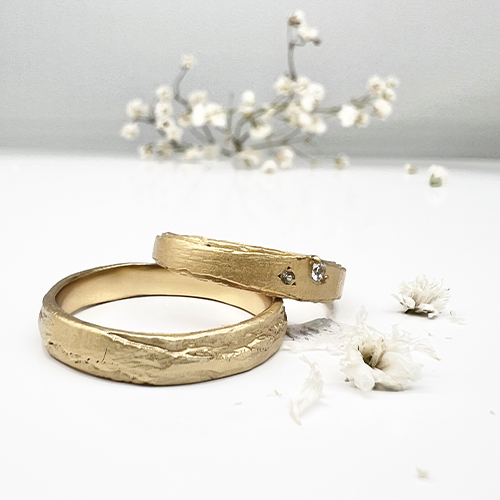 Misty Forest "Sea" Mens Ring - Förgyllt med 14K Guld