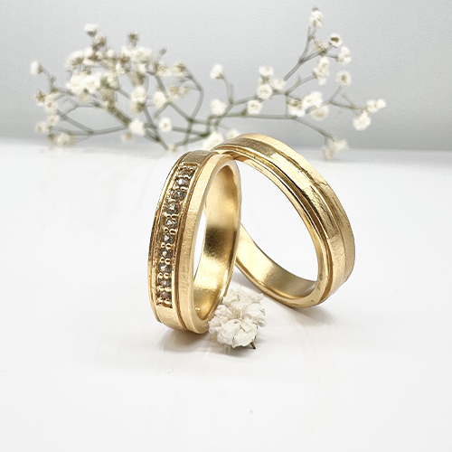 Misty Forest "Creek" Mens Ring - Förgyllt med 14K Guld