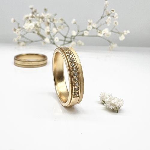 Misty Forest "Lake" Ring - Förgyllt med 14K Guld
