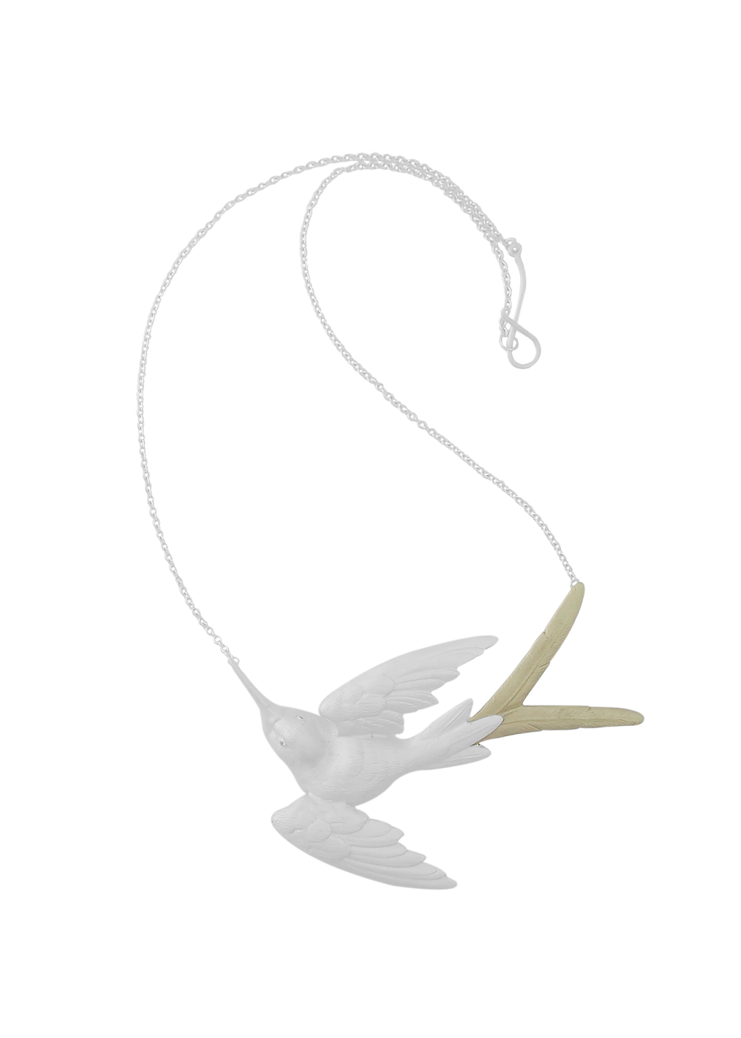 Fluttering Svallow Necklace, silver