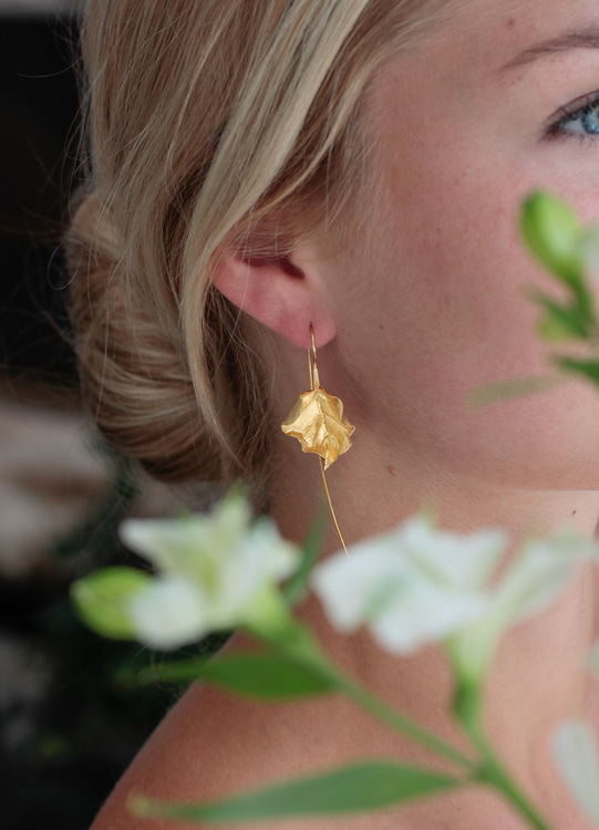Precious Leaves Earrings - Gold