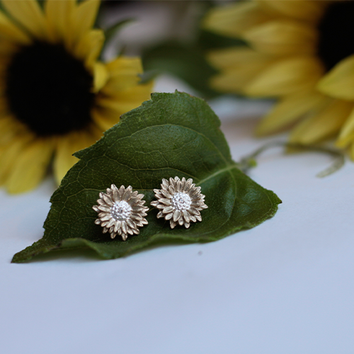 Miss Sunflower Earring - Silver