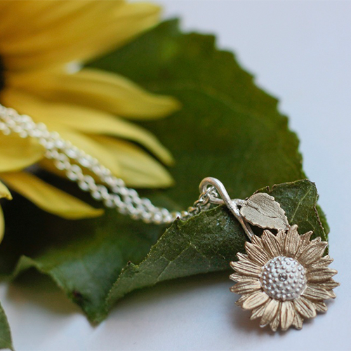 Moulin Rouge Sunflower Halsband - Silver