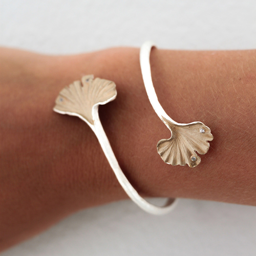 Fuji Ginkgo Armband  - Silver