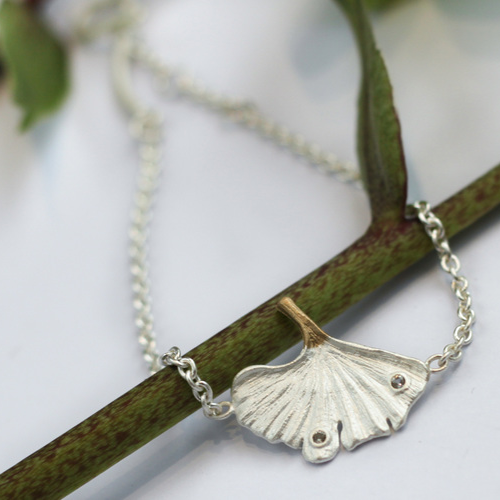 Osaka Ginkgo Armband - Silber