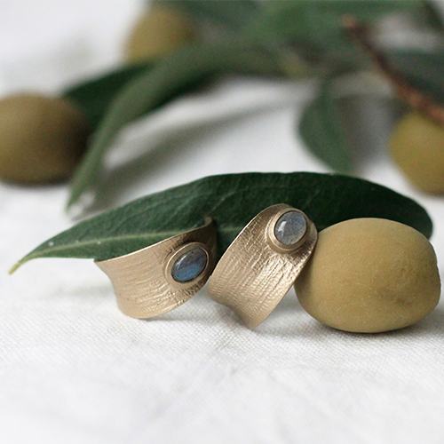 Amorgos Olive Earrings - Bronze