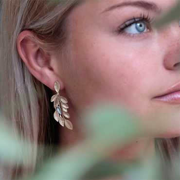 Olive Twig Earrings, örhängen brons / guld