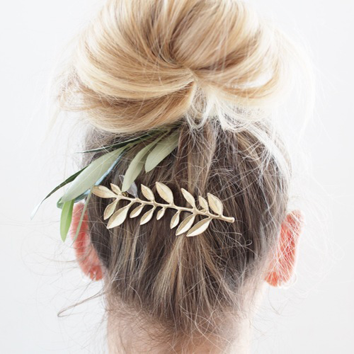 Brooch Olive Branch - Brons/Guld