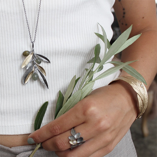 Zakynthos Olive Necklace - Bronze