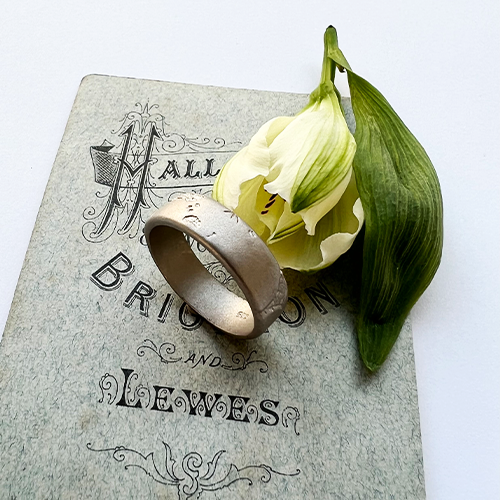 Misty Forest Mens "World" Ring - Silver