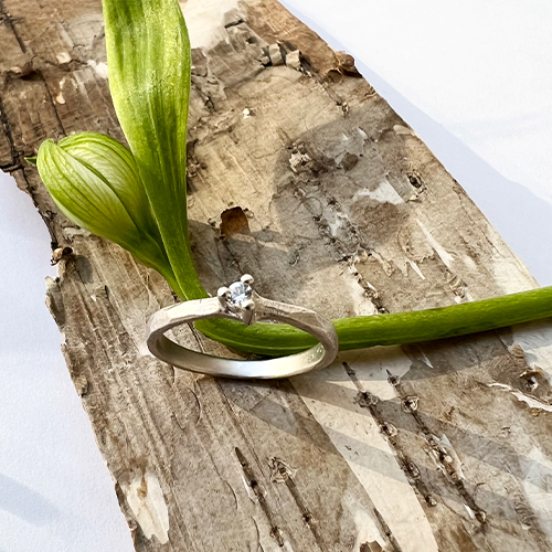 Misty Forest Twig Ring- Silver