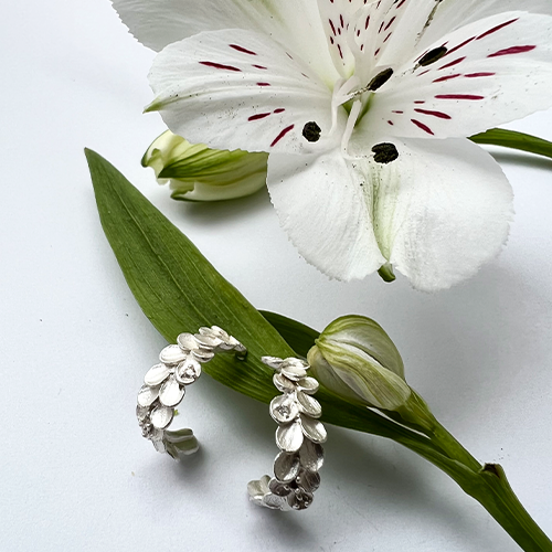 Parisien Dahlia Earrings - Silver
