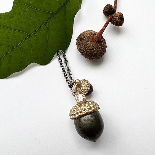 Fruit Of The Oak Necklace, bronze