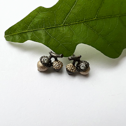 Seeds of Love Twin Acorn Ohrring – Bronze