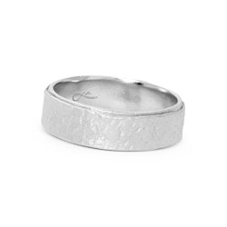 Misty Forest Urban Mens Ring- Silver