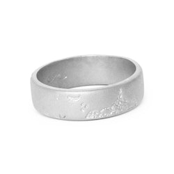 Misty Forest Mens World Ring - Silver