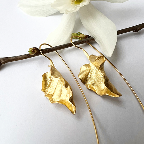 Precious Leaves Ohrringe - Gold