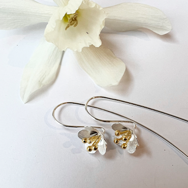 Lovely Blossom Earrings - Silver