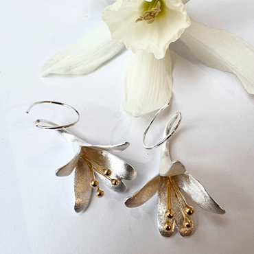 Wild Flower Earrings - Silver