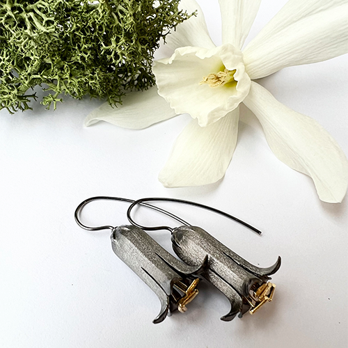 Delicious Flowers røreringe - Oxideret sølv - Guldsmed Malmø - Unikke  smykker - Lotta Jewellery