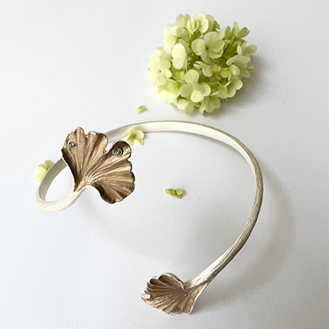 Fuji Ginkgo Armband  - Silver