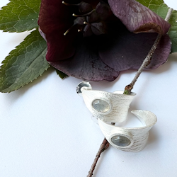 Amorgos Olive Earrings - Silver