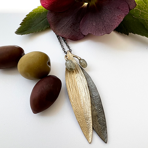 Folegandros Olive Halskette - Bronze