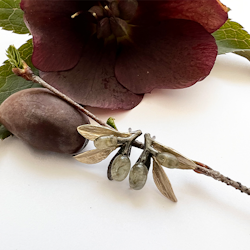 Skiathos Olive Earrings - Bronze