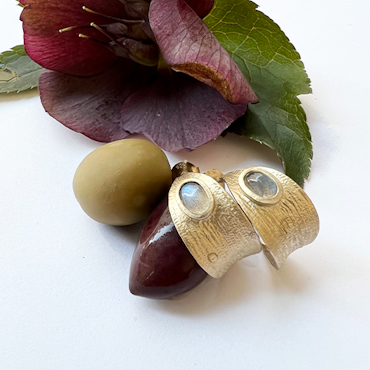 Amorgos Olive Earrings - Bronze