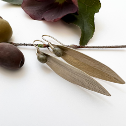 Skopelos Olive Earrings - Bronze