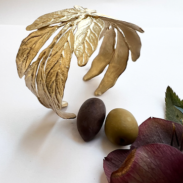 Pistache Branch Bracelet, armband guld / brons