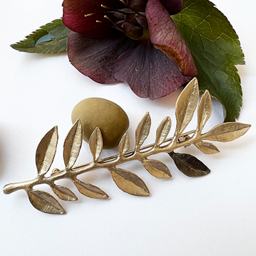 Olive Branch Brosch, brons / guld