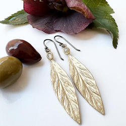 Santorini Olive Earrings - Bronze